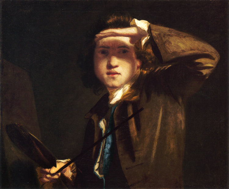 Self-portrait shading the Eyes - Joshua Reynolds