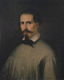 Self-portrait by Silvestro Lega — self oil painting wall art, Realism