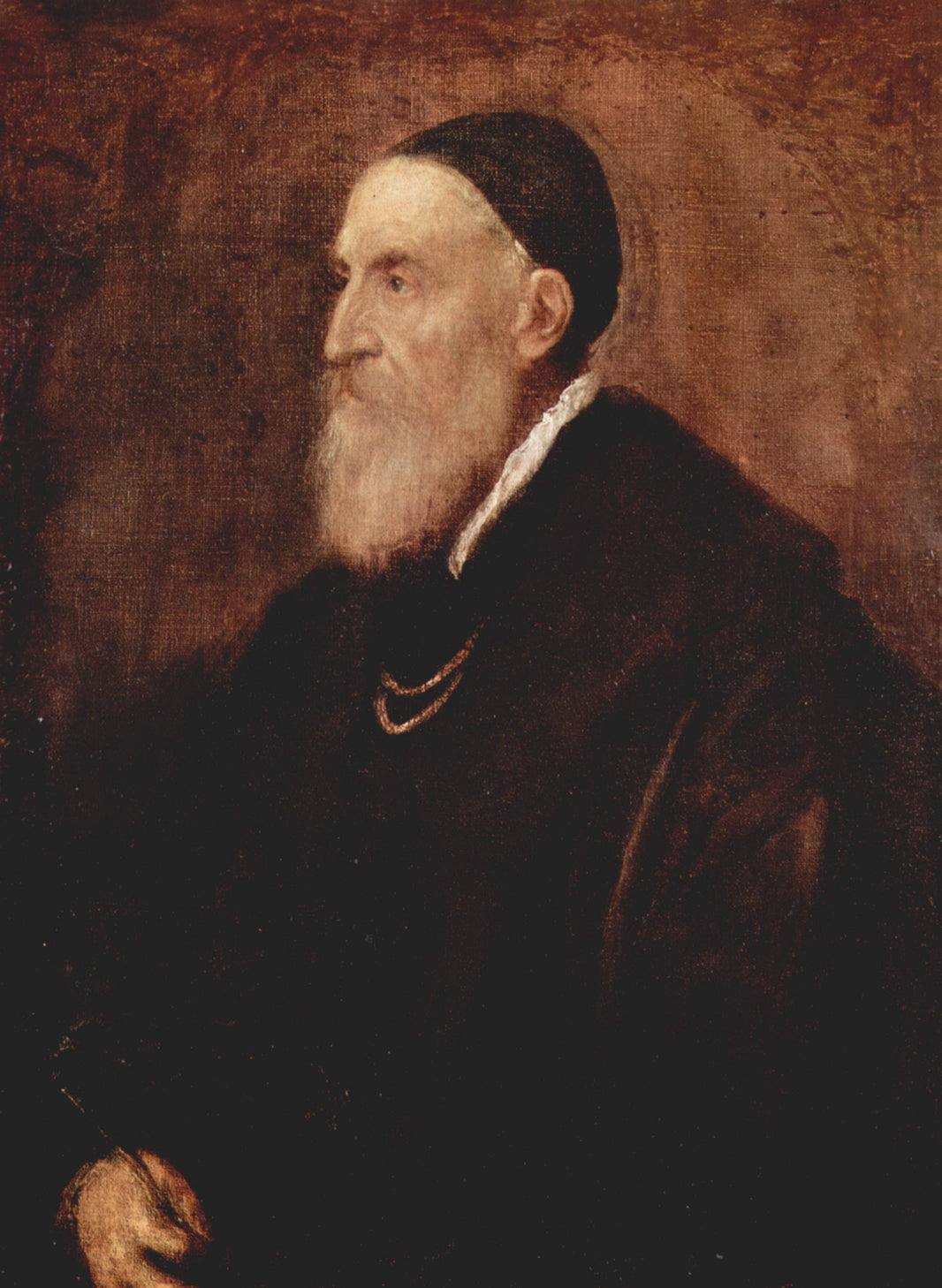 Self-portrait by Titian — hand-painted portrait oil painting reproduction on canvas