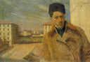 Self-portrait by Umberto Boccioni — male oil painting wall art, Impressionism