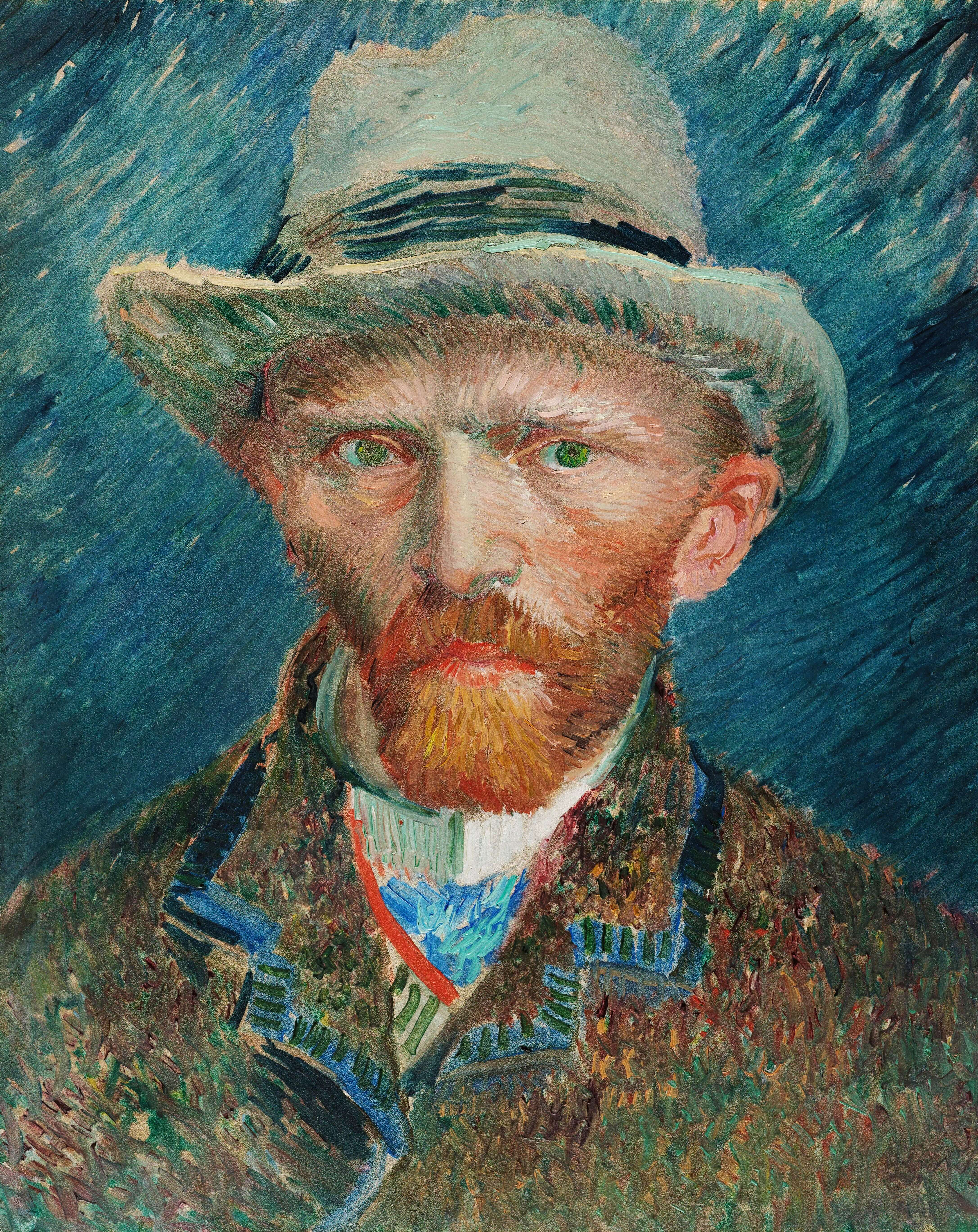 Self Portrait with a Grey Felt Hat - Vincent van Gogh