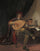 Self-portrait with a lute in master bedroom