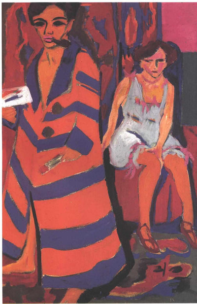 Self-Portrait with a Model in modern living room
