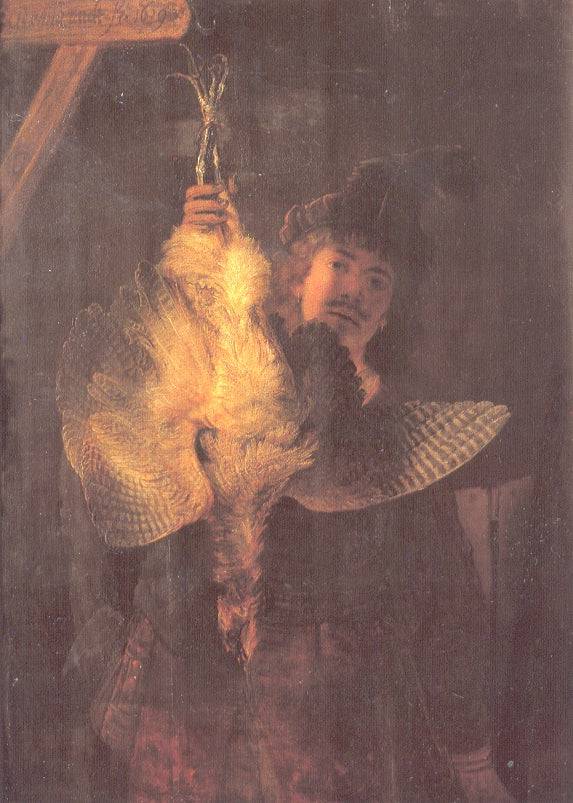 Self-portrait with Bittern - Rembrandt