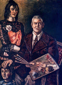 Self-Portrait with Doll by Jose Gutierrez Solana — male oil painting wall art, Expressionism