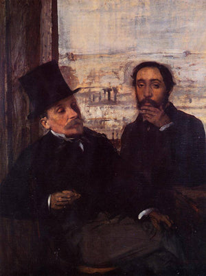 Self Portrait with Evariste de Valernes - Edgar Degas