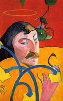 Self Portrait with Halo and Snake by Paul Gauguin — male oil painting wall art