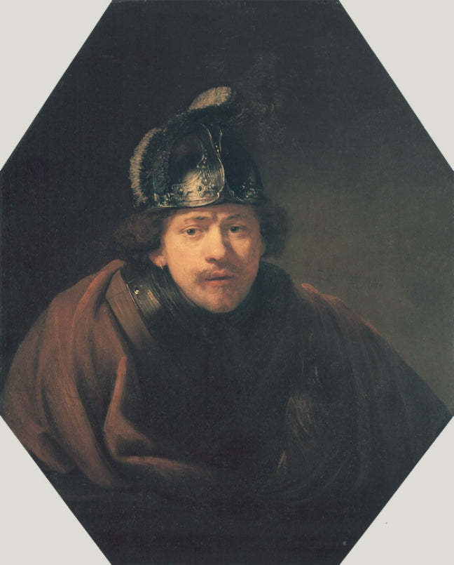 Self-portrait with Helmet - Rembrandt