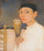 Self-portrait with Owl in bedroom