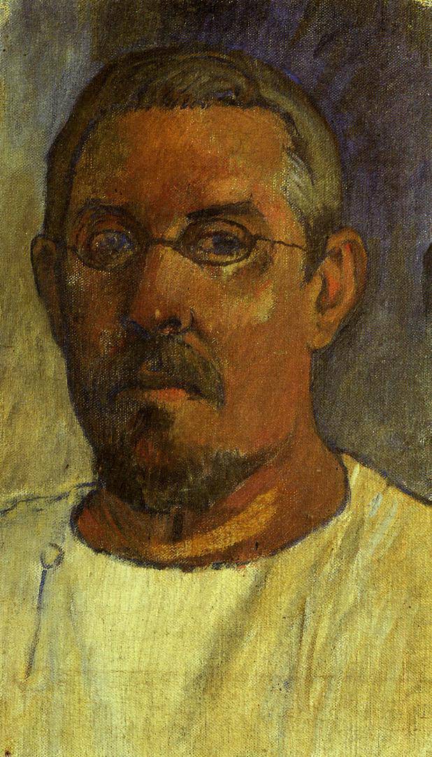 Self portrait with spectacles - Paul Gauguin