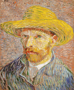 Self-Portrait with Straw Hat - Vincent van Gogh