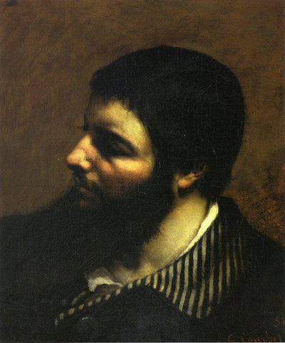 Self-Portrait with Striped Collar in bedroom