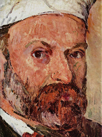 Self-portrait with white turbaned (detail) by Paul Cezanne — hand-painted portrait oil painting reproduction on canvas