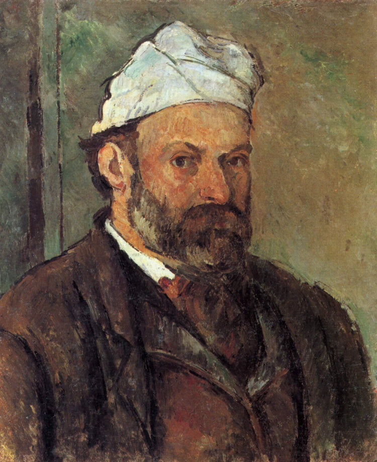 Self-portrait with white turbaned - Paul Cezanne