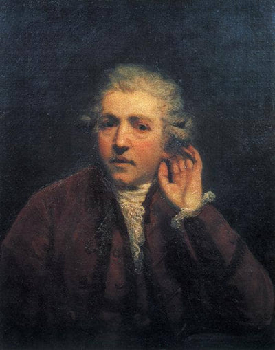 Self-portrait as a Deaf Man in hallway