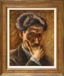 Self-Portrait by Jacob MÄcznik — self oil painting wall art, Post Impressionism