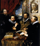 Selfportrait with brother Philipp, Justus Lipsius and another scholar by Peter Paul Rubens — group oil painting wall art, Baroque