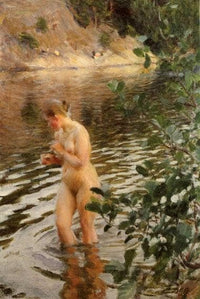 Sensitive to cold by Anders Zorn — hand-painted landscape oil painting reproduction on canvas