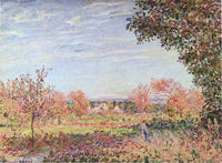 September Morning by Alfred Sisley — hand-painted botanical oil painting reproduction on canvas