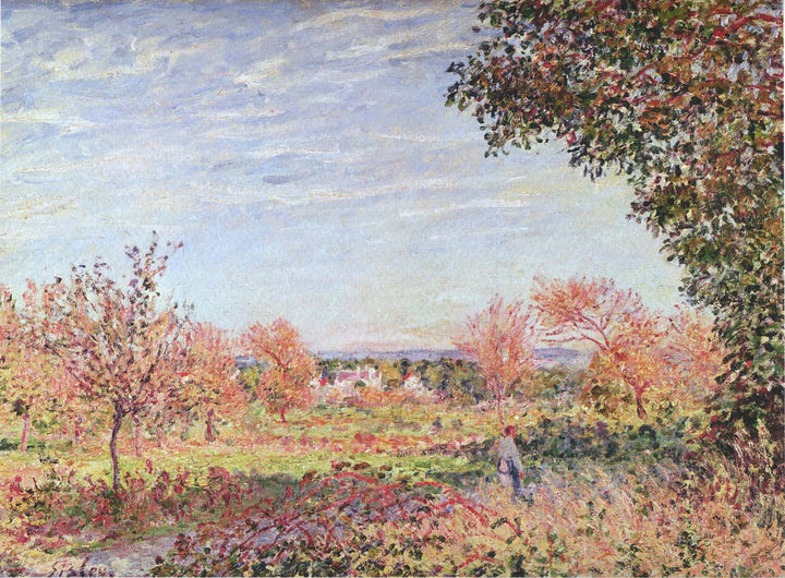 September Morning by Alfred Sisley — hand-painted botanical oil painting reproduction on canvas