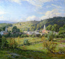 September Morning, Plainfield, New Hampshire by Willard Metcalf — hand-painted botanical oil painting reproduction on canvas