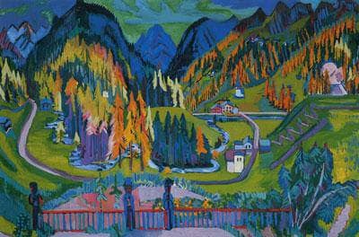 Sertigtal in Autumn by Ernst Ludwig Kirchner — hand-painted landscape oil painting reproduction on canvas