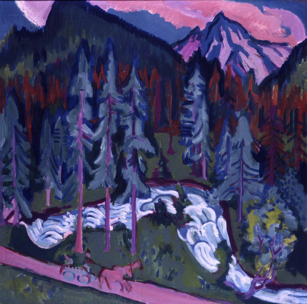 Sertigweg by Ernst Ludwig Kirchner — hand-painted botanical oil painting reproduction on canvas