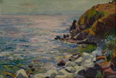 Sevan in the morning by Sedrak Arakelyan — oil painting reproduction