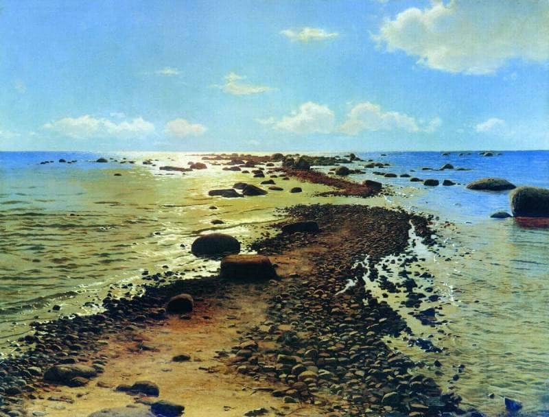 Shallow by Volodymyr Orlovsky — hand-painted landscape oil painting reproduction on canvas