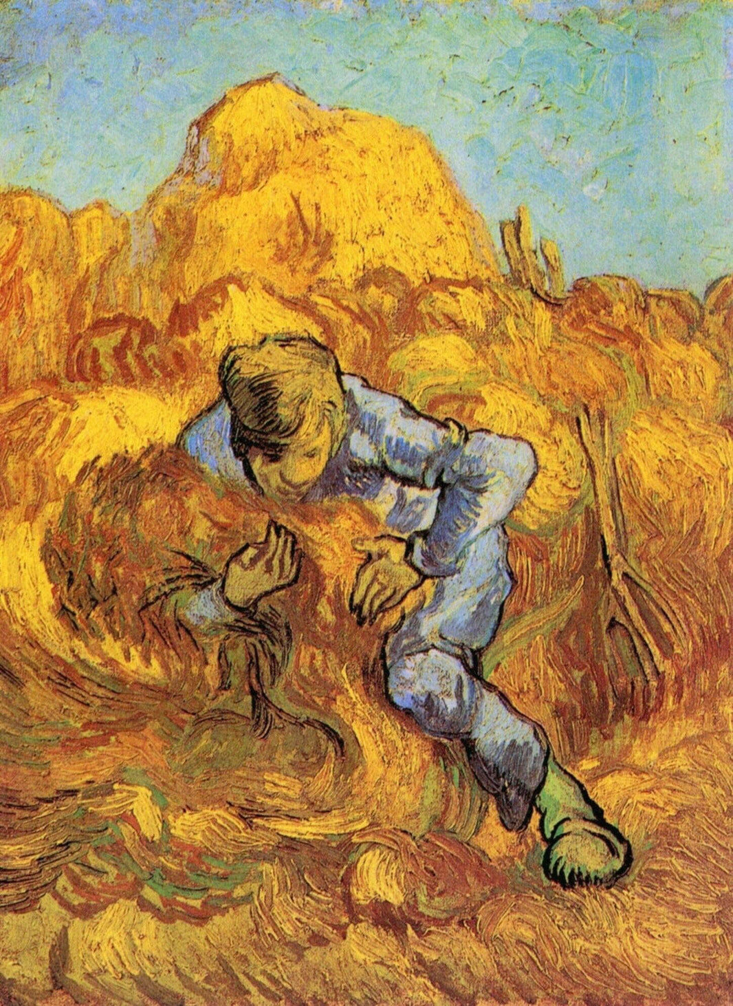 Sheaf-Binder, The after Millet by Vincent van Gogh — hand-painted landscape oil painting reproduction on canvas