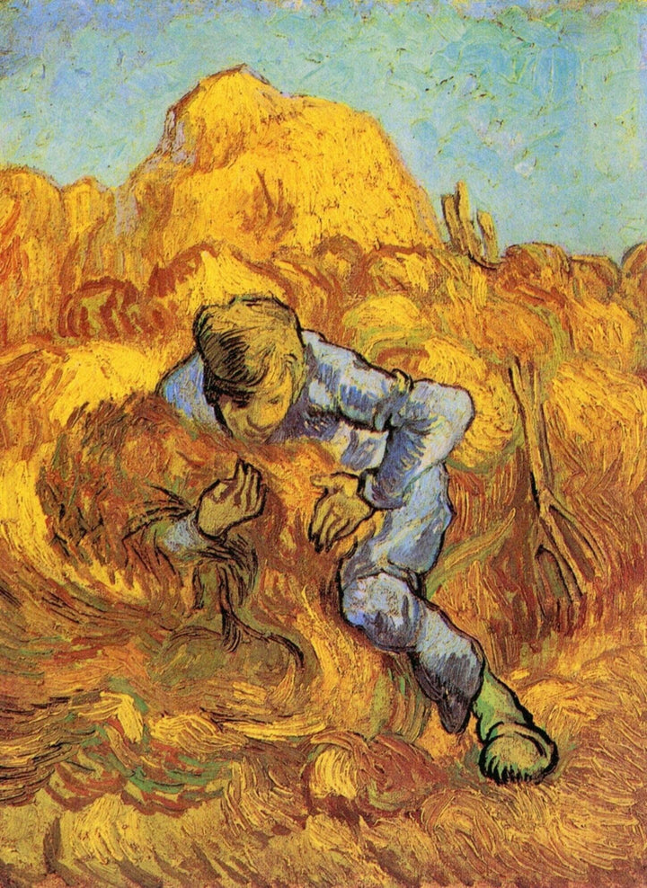 Sheaf-Binder, The after Millet by Vincent van Gogh — hand-painted landscape oil painting reproduction on canvas