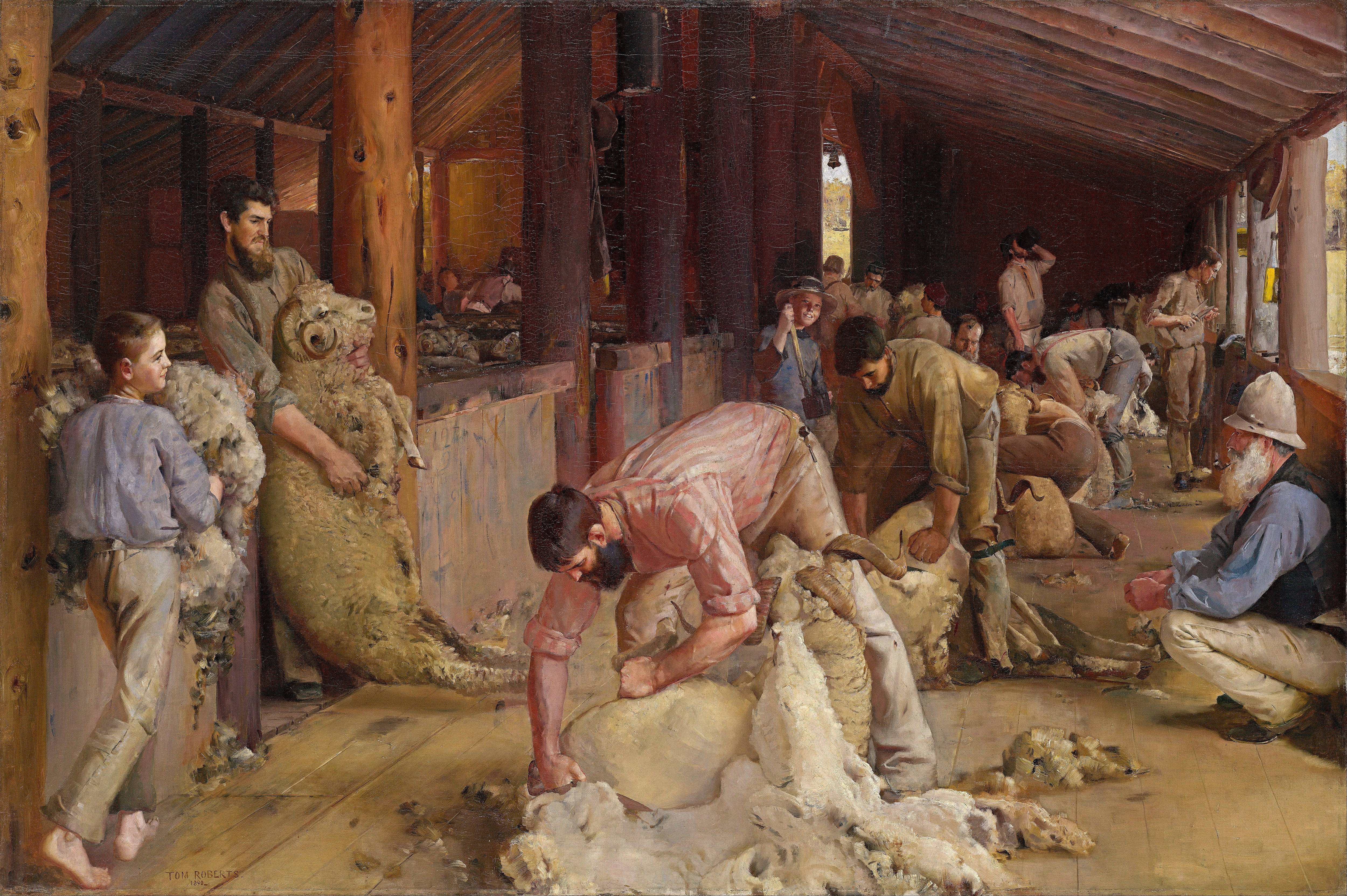 Shearing the Rams - Tom Roberts