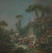 Shepherd's Idyll by Francois Boucher — hand-painted landscape oil painting reproduction on canvas
