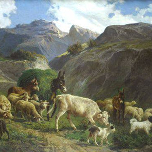 Shepherd with herds