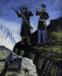 Shete showing the way to Noble Baryatinski in order to arrest Shamili by Niko Pirosmani — hand-painted cultural oil painting reproduction on canvas