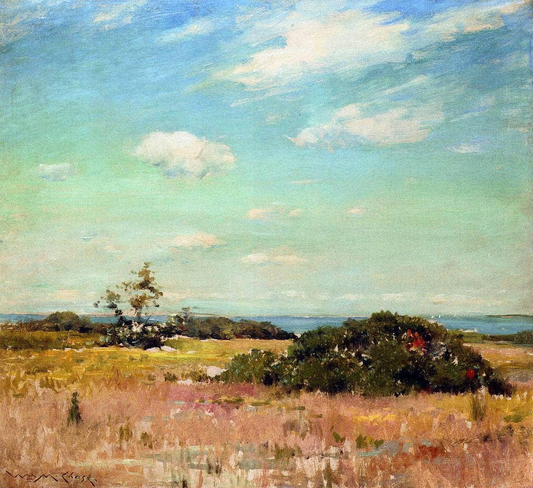 Shinnecock Hills, Long Island by William Merritt Chase — hand-painted botanical oil painting reproduction on canvas