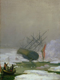 Ship in the Arctic Ocean by Caspar David Friedrich — hand-painted landscape oil painting reproduction on canvas