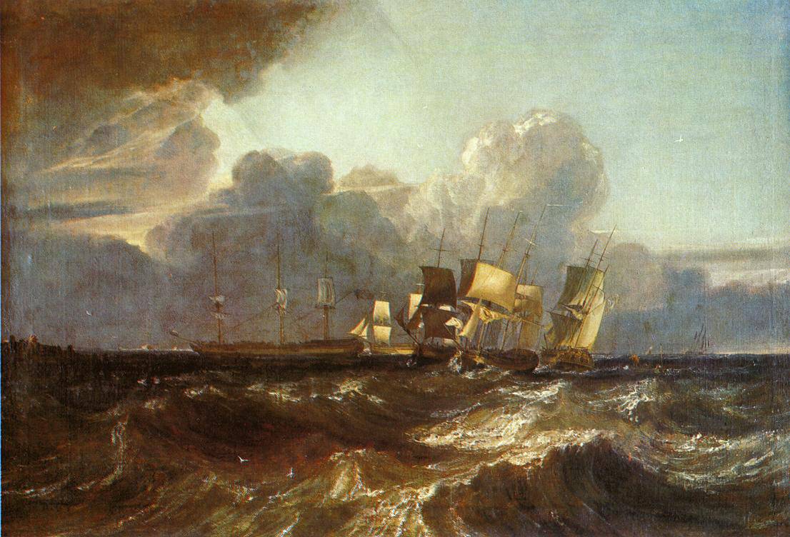 Ships Bearing up for Anchorage ('The Egremont Sea Piece') - J.M.W. Turner