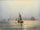 Ships in the Sound off Kronborg 1870 in living room
