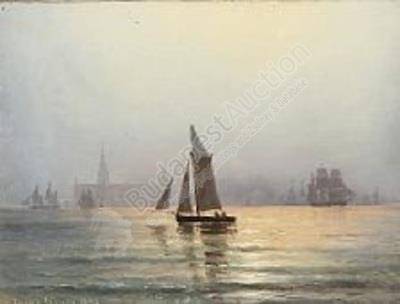 Ships in the Sound off Kronborg 1870 - Carl Frederik Sorensen