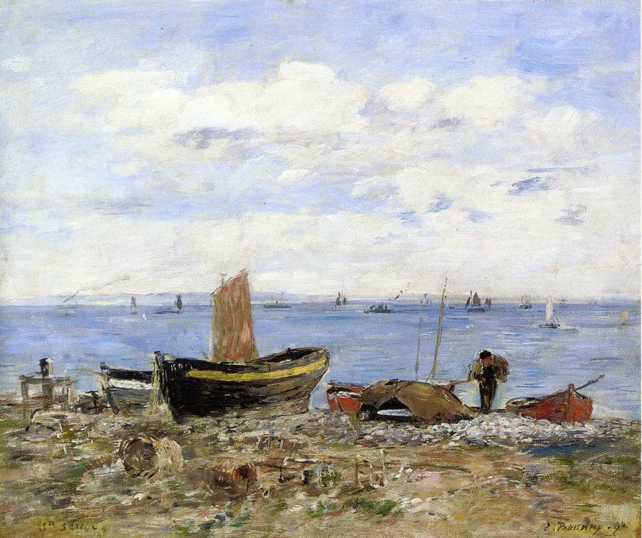 Shore at Sainte-Adresse, Low Tide - Eugene Boudin