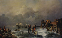 Shore of the frozen Sea (Winter Landscape)