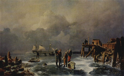 Shore of the frozen Sea (Winter Landscape) in master bedroom