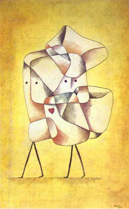Siblings by Paul Klee — hand-painted abstract oil painting reproduction on canvas