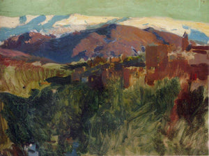 Sierra Nevada from the Alhambra, Grenada - Joaquín Sorolla