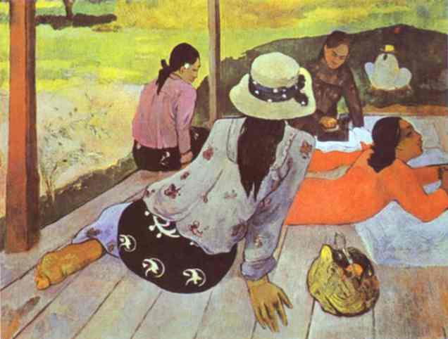 Siesta by Paul Gauguin — hand-painted portrait oil painting reproduction on canvas