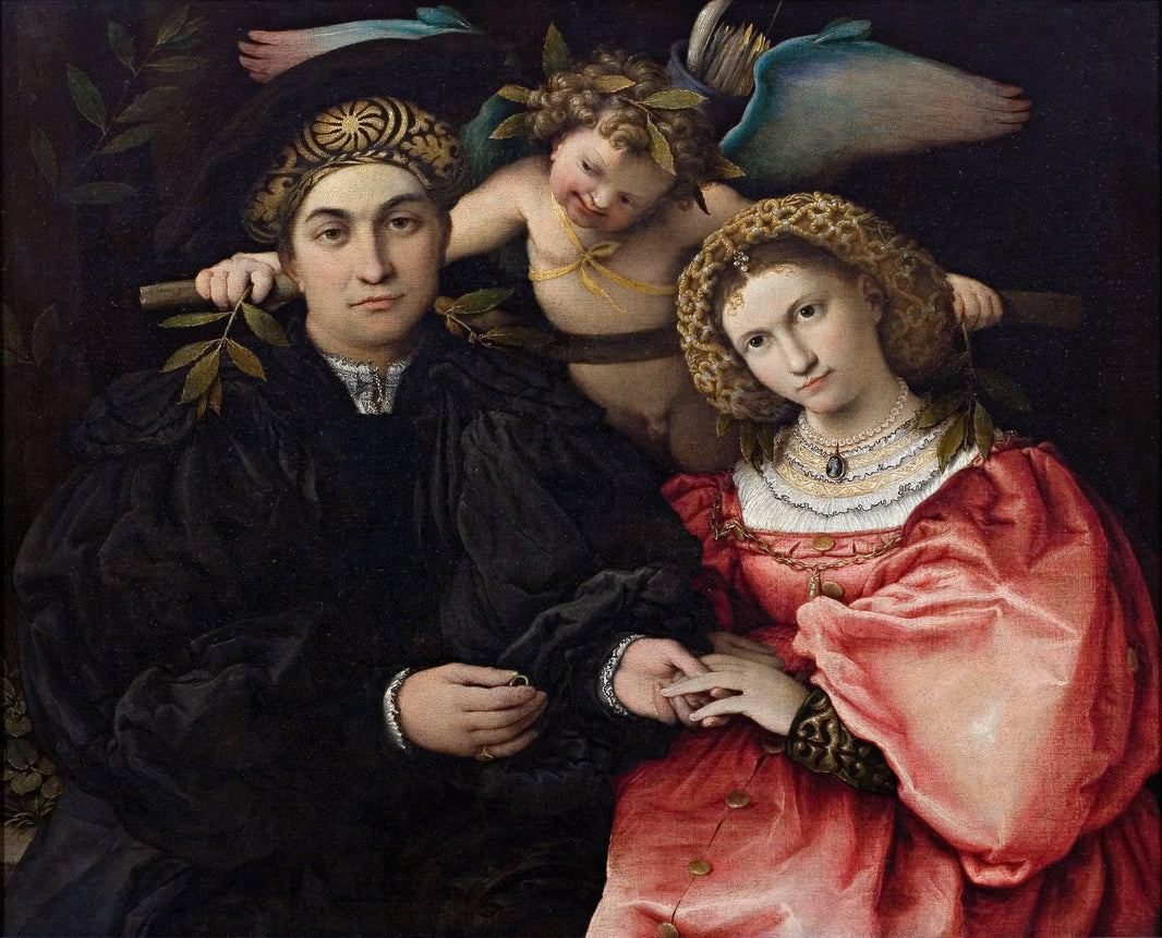 Signor Marsilio Cassotti and his Wife, Faustina by Lorenzo Lotto — hand-painted cultural oil painting reproduction on canvas
