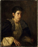 Signora Gomez d Arza by Thomas Eakins — hand-painted portrait oil painting reproduction on canvas