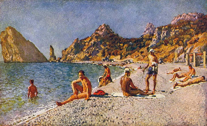 Simeiz beach by Ilya Mashkov — hand-painted landscape oil painting reproduction on canvas