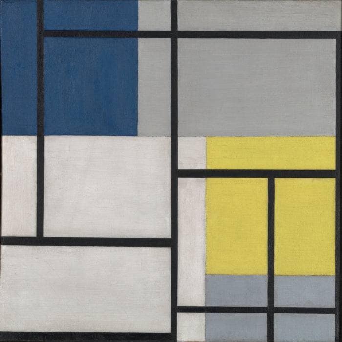 Simultaneous Composition XXIV by Theo van Doesburg — hand-painted abstract oil painting reproduction on canvas